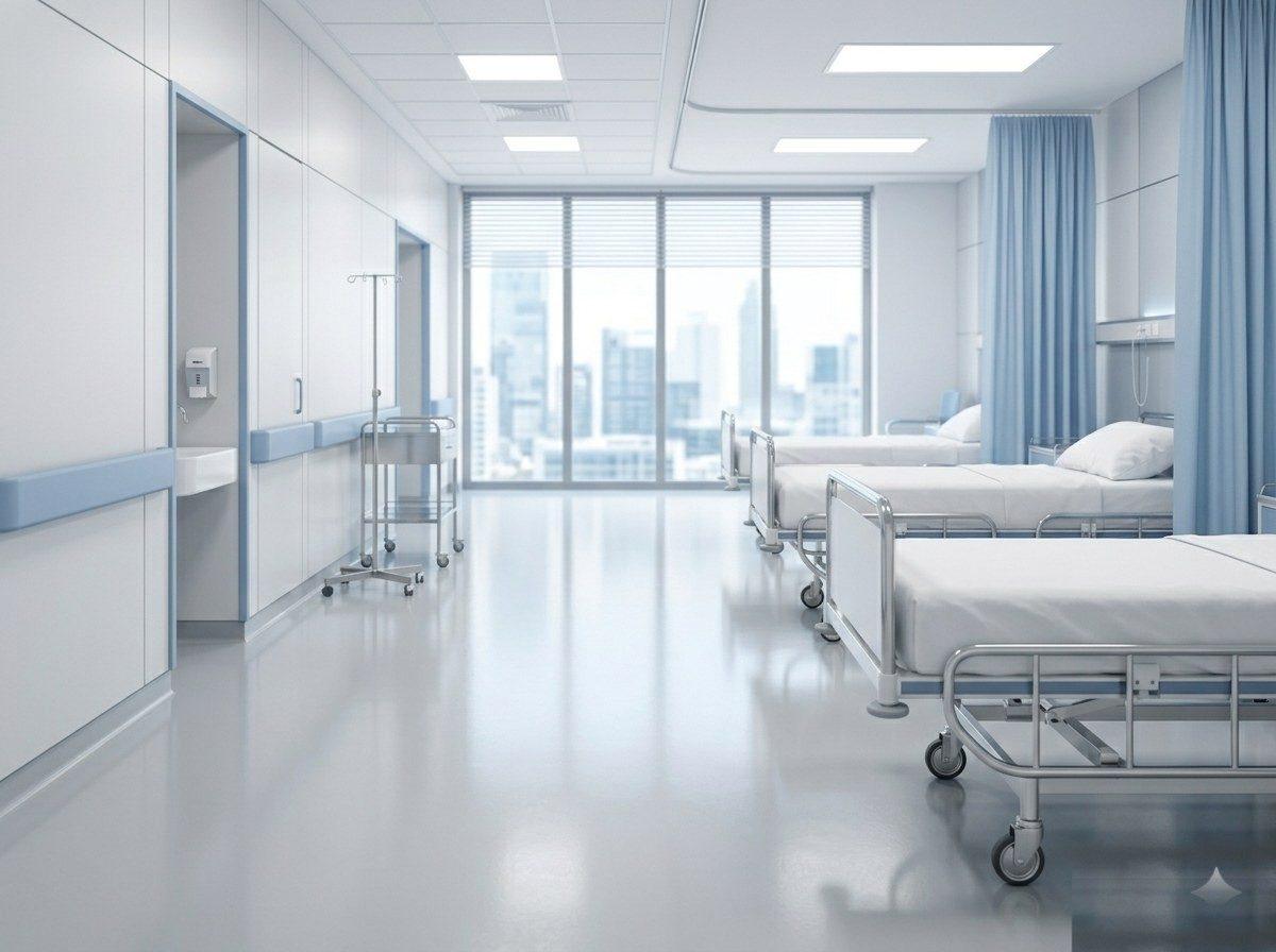 Clean, bright hospital ward